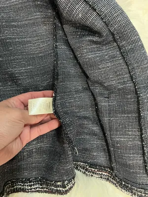 Max Studio Black and White Textured Knit Blazer thumbnail 3