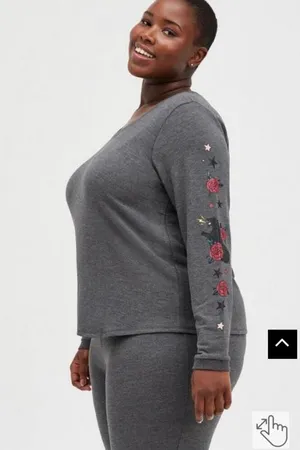 Torrid Dream Fleece Long Sleeve Scoop Neck lounge Sweater size 2X thumbnail 1