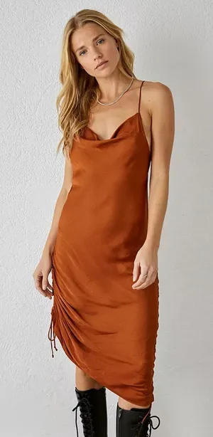 NWT Intimately Free People Women’s Day To Night Slip Dress in Cinnaber L thumbnail 1