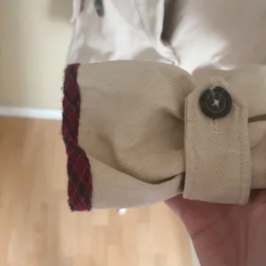 FREE PEOPLE‎ Tan Highlands Double-Breasted Cotton Peacoat Oversized Size Small thumbnail 5