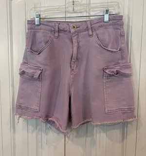 Special a purple cargo jean shorts size medium thumbnail 1