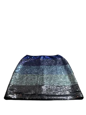 2B Bebe Blue Ombre Sequined Mini Skirt Size Medium thumbnail 3