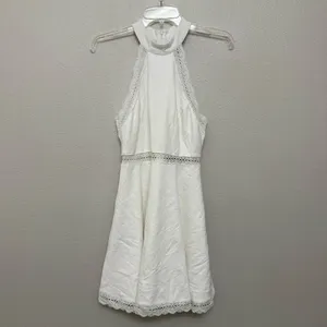 NWOT Lulus Reach Out My Hand White Lace Skater Dress Small thumbnail 8
