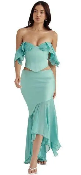 House Of CB ISABELLA JADE RUFFLE SLEEVE CORSET thumbnail 2