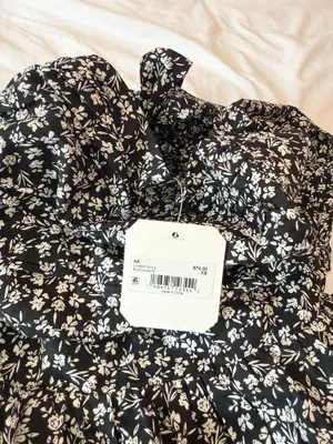 Altar’d State Black And White Floral Pleated Mini Dress Size XS thumbnail 3