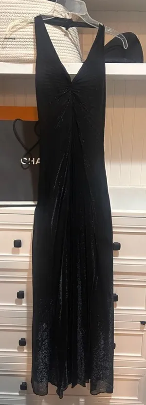 Vintage stunning black sparkly dress thumbnail 1