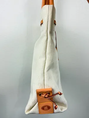 Dooney & Bourke NWOT Canvas Tote Bag with Tan Leather Handles Classic DB Tote thumbnail 5