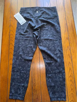 Lululemon Wunder Train High Rise 25” Hideaway Camo Black Size 12 NWT thumbnail 3