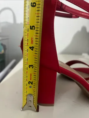 Top Moda Women’s Chunky Heels Red Strappy Size 7.5 thumbnail 12
