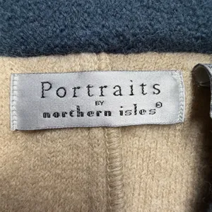 Portraits Northern Isles Women Small Brown Blue Boho Cabin‎ Wool Toggle Jacket thumbnail 3