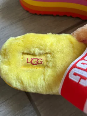 UGG Women's Disco Checker Slides: Rainbow Yellow thumbnail 3