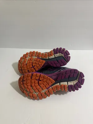 Brooks Navy Women's Running Shoes with Purple Accents and Coral Laces thumbnail 7