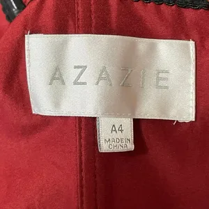 Azazie Red Sleeveless Tie Strap Cami Sweetheart Fit & Flare Bridesmaid Dress 4 thumbnail 4
