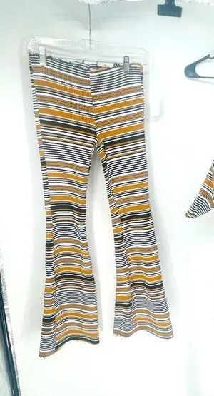 Better be, striped crop and pants, two-piece outfit,‎ sweater set size large thumbnail 1