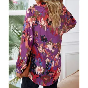 NEW Blouse Tops V Neck Lantern Long Sleeve Shirt M thumbnail 6