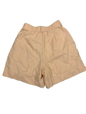 Abercrombie & Fitch Sloane Tailored Linen-Blend Shorts XXS Peach Pleated Summer thumbnail 3