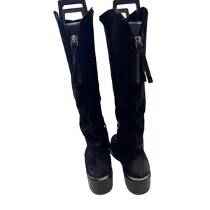 Naughty Monkey Womens Black Suede Leather Riding Boots Size 8.5 SKU 7436 thumbnail 7