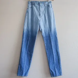 Vintage Wrangler Jeans Cowboy Cut Ombre Dip Dyed Made‎ in USA Size 11x34 14MWZ thumbnail 2