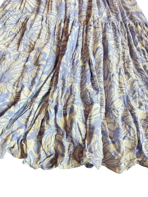 Intimately Free People Purple Cream Floral Tiered Maxi Dress Swing X-Small thumbnail 9