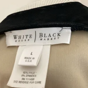 White House Black Market Black Polka Dot Mesh Surplice Cami Top Size L thumbnail 2