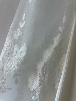 Bodysuit women’s ivory lace sleeve size, medium thumbnail 2
