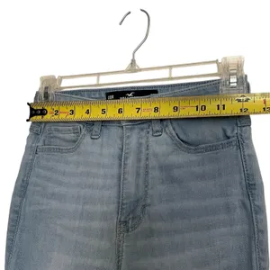 Hollister Jeans Women's 23 Blue Ultra High Rise Skinny Distressed Stretch Denim thumbnail 7
