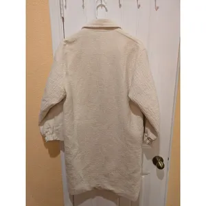 Zara Soft Cream Ladies Double Breasted Coat Size XS thumbnail 12