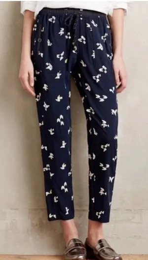 Hei Hei Anthropologie Navy Origami Print‎ Jogger Pants Size Medium Lightweight thumbnail 1
