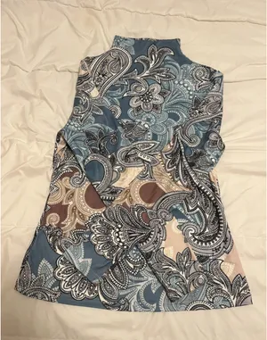 Flower v neck sweater Blue Size M thumbnail 1