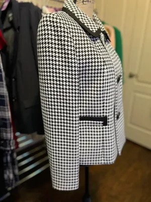 houndstooth blazer tweed jacket sz10 thumbnail 8