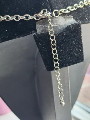 Western Turquoise & Crystal Cross Charm necklace thumbnail 5