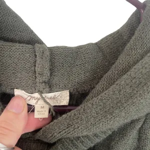 Mystree Women's Size‎ Medium Grey Green Hooded Sweater Dress thumbnail 6