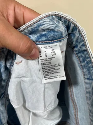NWT American Eagle Stretch Mom Jean size 10 Long light wash 30W thumbnail 11