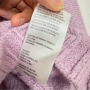 Pilcro Purple Balloon Sleeve Fluffy Sweater V Neck Womens M Oversized Boho Fall thumbnail 9