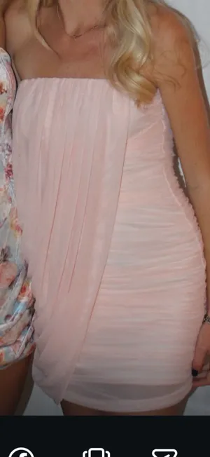 Novelle Strapless Ruched Mini Dress - Blush thumbnail 2