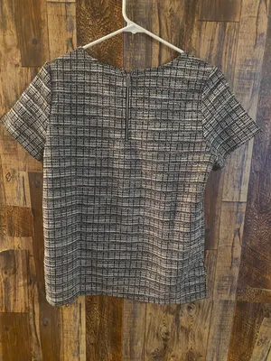 Belle by Beldini NWT women's short sleeve blouse size small. Stripped Q36 thumbnail 4