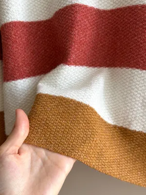 PINQUE Gina Rib Crew Neck Knit Colorblock Striped Sweater, Size Large thumbnail 12