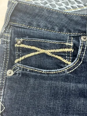 Ariat Real Denim Women’s Missouri Real Sienna Dark Wash Bootcut Jeans Size 33L thumbnail 5