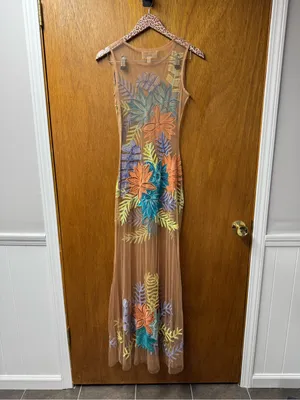 For Love and Lemons Nasty Gal Tropicana Embroidered Maxi Dress Sheer Small $298 thumbnail 15