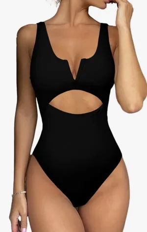 Meyeeka One Piece Swimsuit Women Tummy Control Bathing.. thumbnail 1