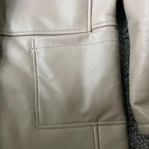 NWT the label tan leather jacket with fit lining thumbnail 7