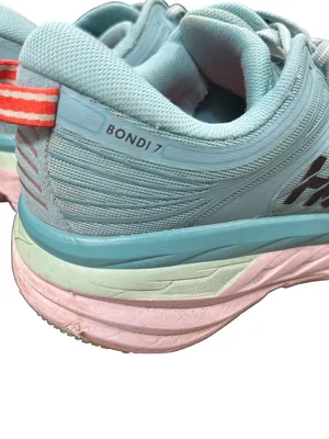 Hoka One Bondi 7 wms teel green walking running sneakers sz 8..5 SKU 10-415 thumbnail 13