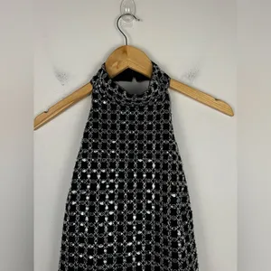 ROTATE Silver‎ Beaded Halter Neck Open Back Mini Dress Women’s Sz 36 thumbnail 4