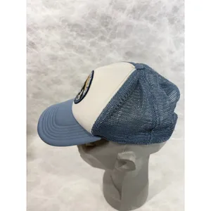 Mighty Fine Orca Whale Earth‎ Day Trucker Hat Blue White Snapback Mesh Cap thumbnail 2
