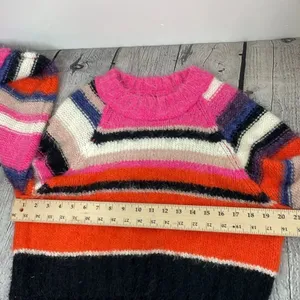 Free People Snowbird Sweater Multicolored Stripes size XS thumbnail 14