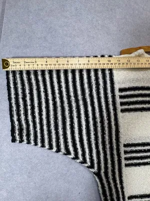 Vintage Shopely Knits Black and White Striped Knit thumbnail 6