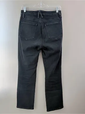Good American Good Straight Black Jeans Size 6/28 thumbnail 3