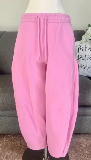 Abercrombie Pink High Rise Sunday Barrel Sweatpants thumbnail 1