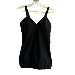 lululemon biking top womens black size 6 sleeveless thumbnail 2