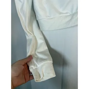Brandy Melville ZAFUL Cropped Full Zip Hoodie Jacket Womens Size S White Casual thumbnail 11